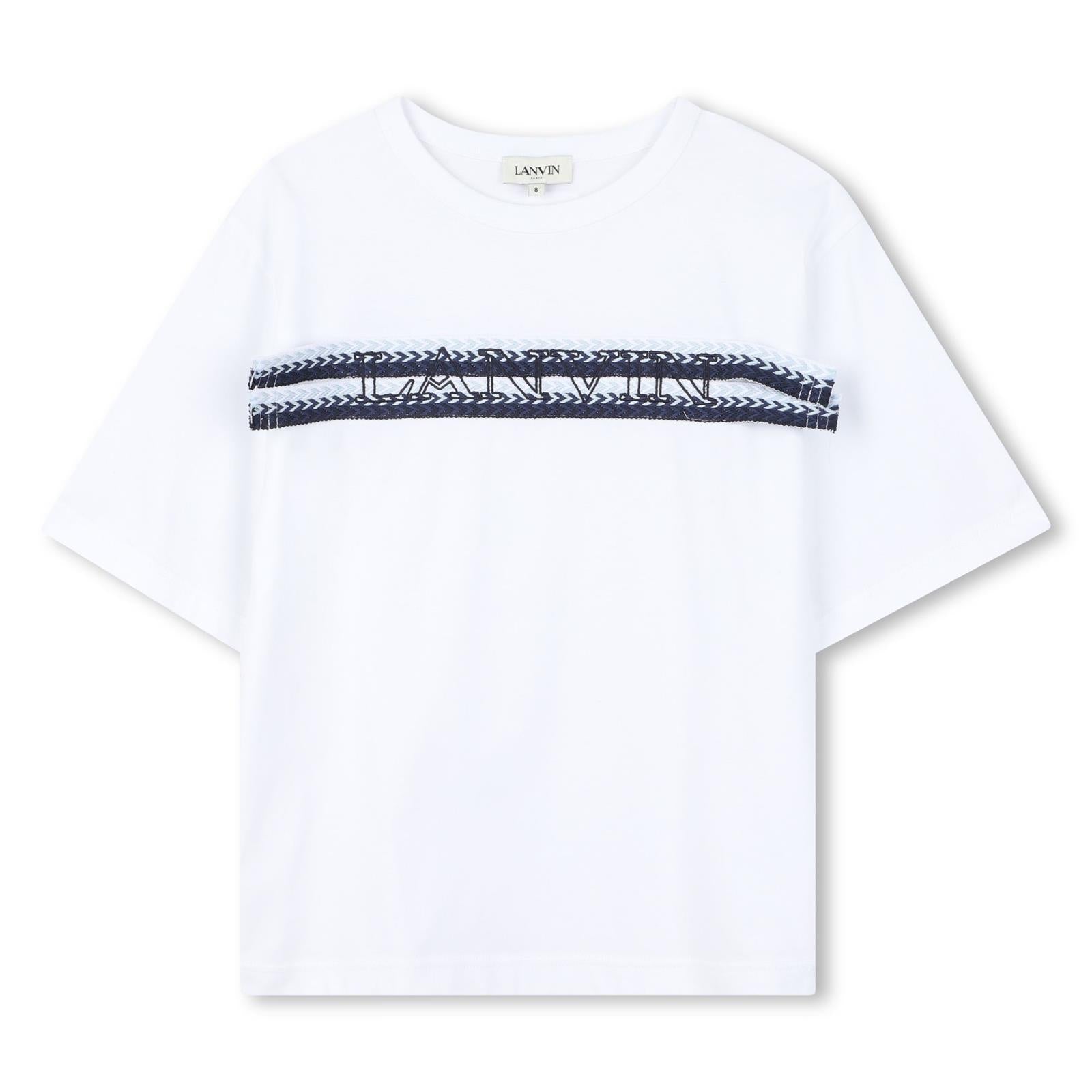 Lanvin Boys White Logo T-Shirt