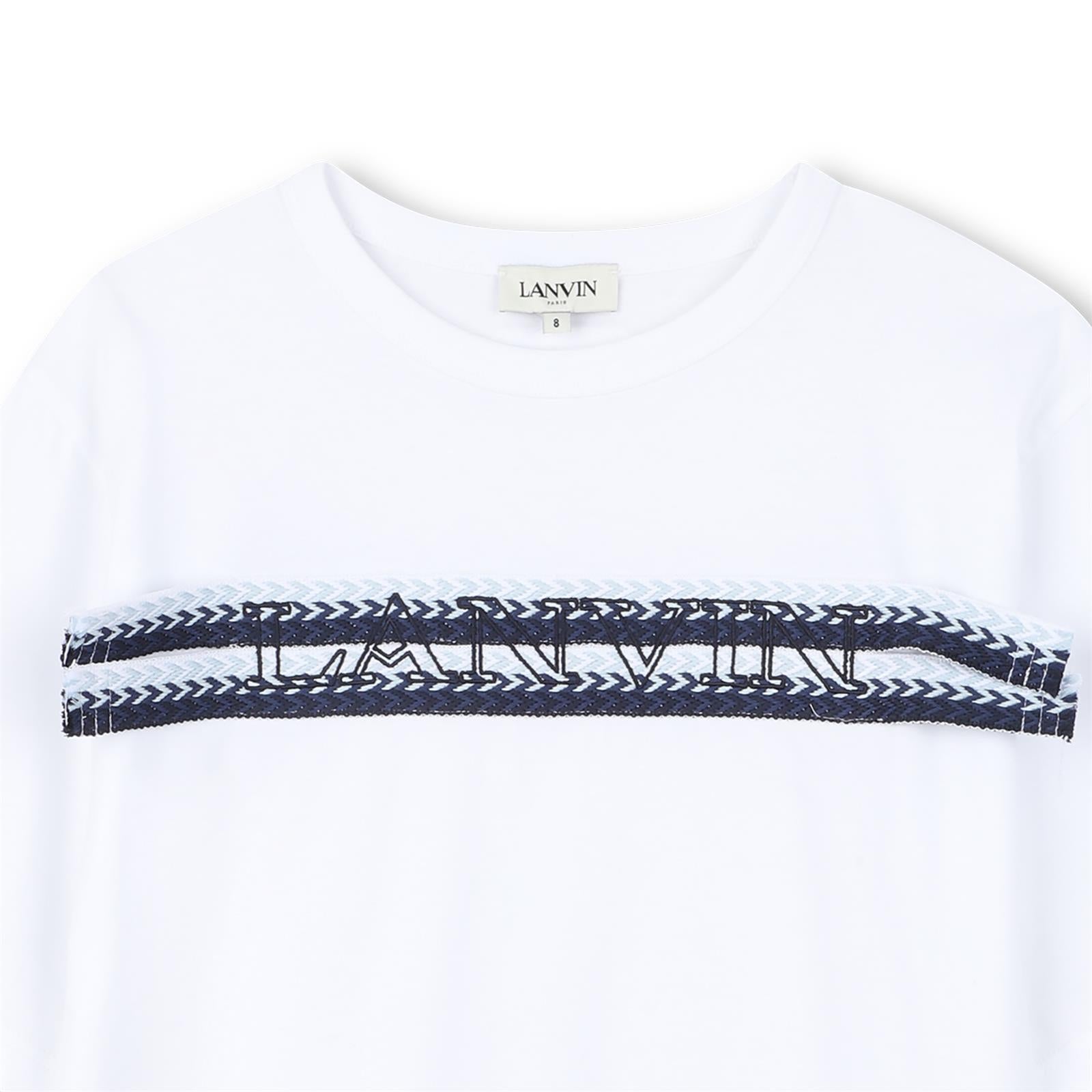 Lanvin Boys White Logo T-Shirt