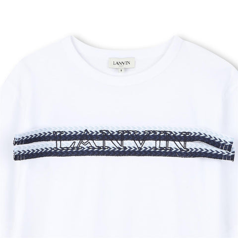 Lanvin Boys White Logo T-Shirt