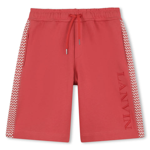 Lanvin Boys Red Logo Shorts