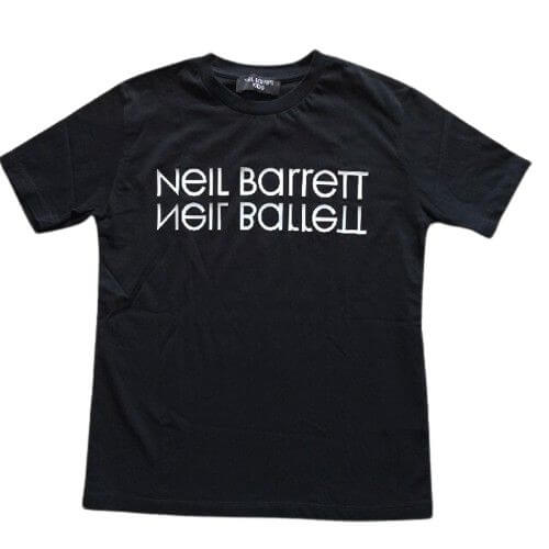 Neil Barrett Boys Black Cotton Logo T-Shirt