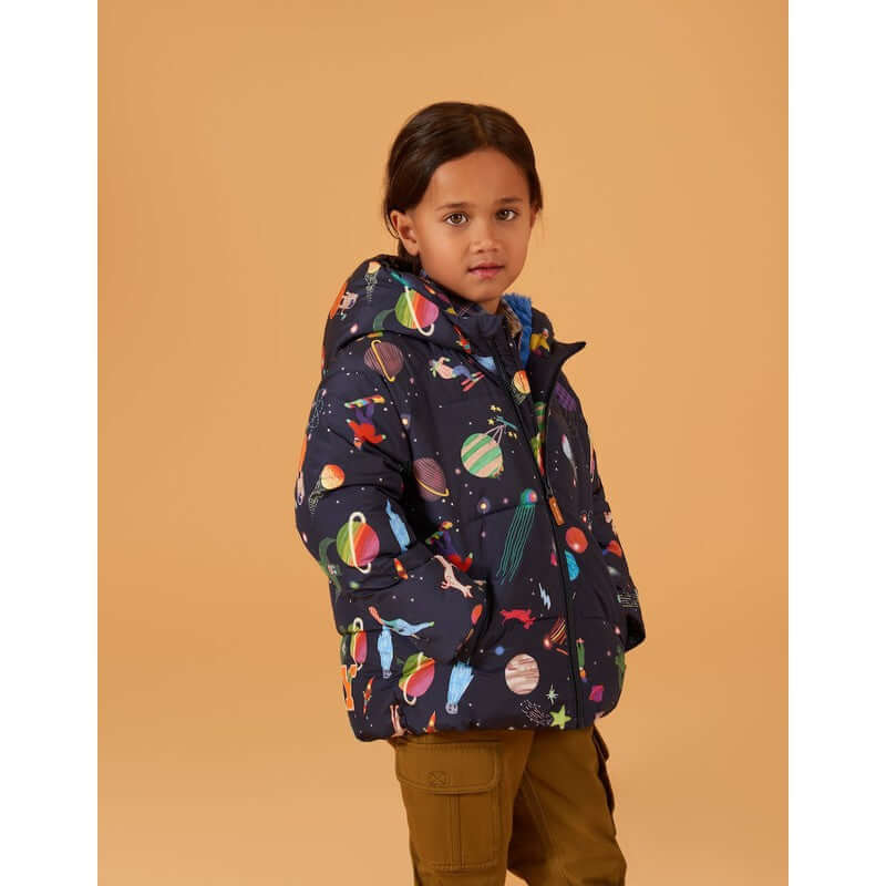 Oilily Boys Navy Spaceballs Coat