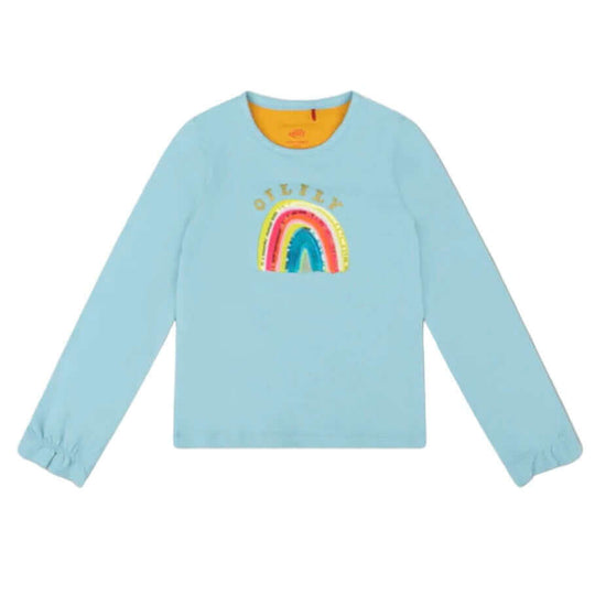 Girls Blue Rainbow Tate T-Shirt