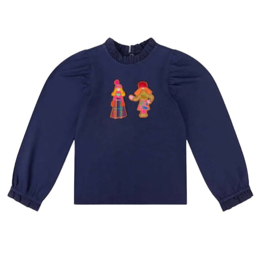 Girls Navy Theatre Doll Tshirt