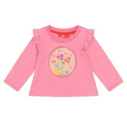 Girls Pink Fairy Flowers T-shirt