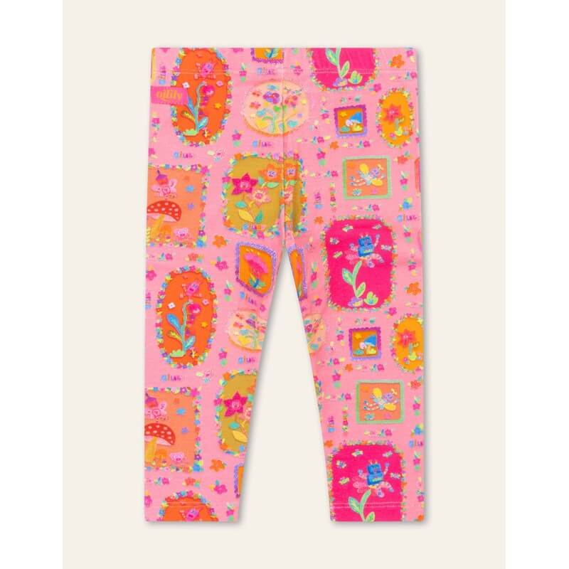 Oilily Girls Pink Fairy Robots Leggings