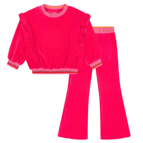 Oilily Girls Pink Frill Tracksuit