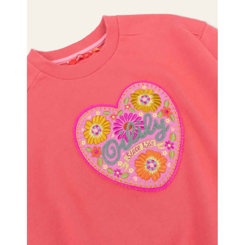 Oilily Girls Pink Hooray Oilily Heart Sweater