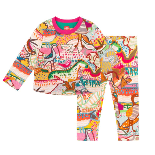 Girls Pink Tolly Legging Set