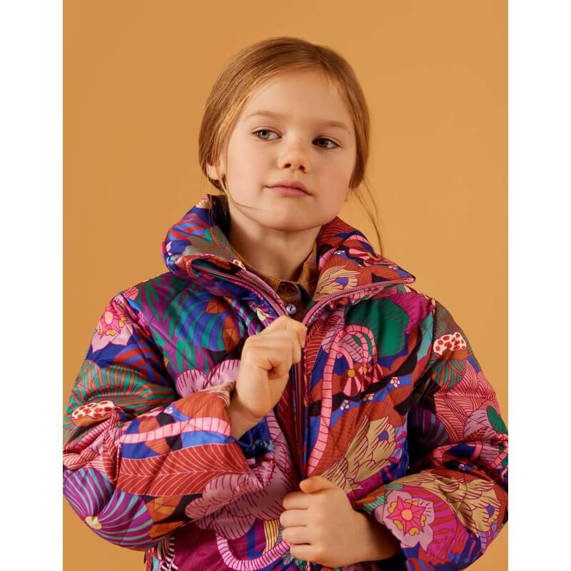 Oilily Girls Purple Cat Coat