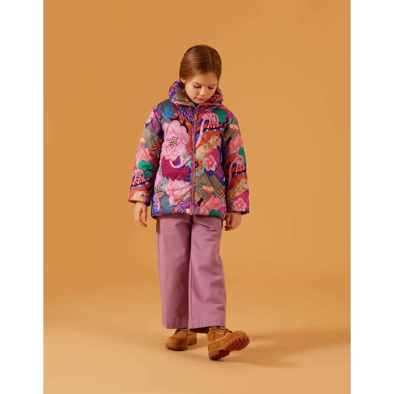 Oilily Girls Purple Cat Coat