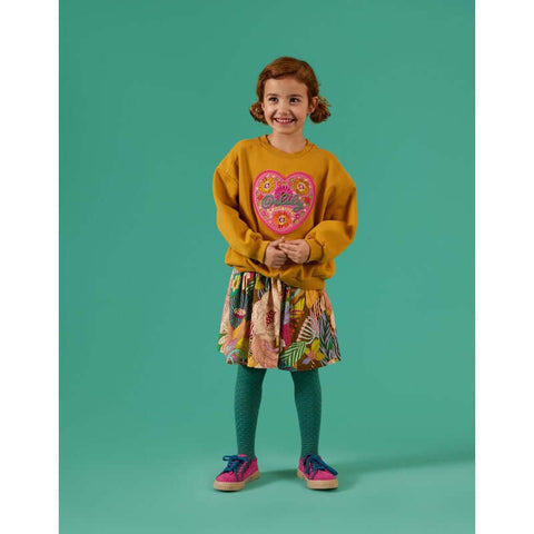 Oilily Girls Yellow Hooray Oilily Heart Sweater