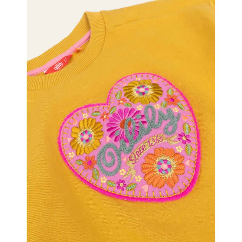 Oilily Girls Yellow Hooray Oilily Heart Sweater