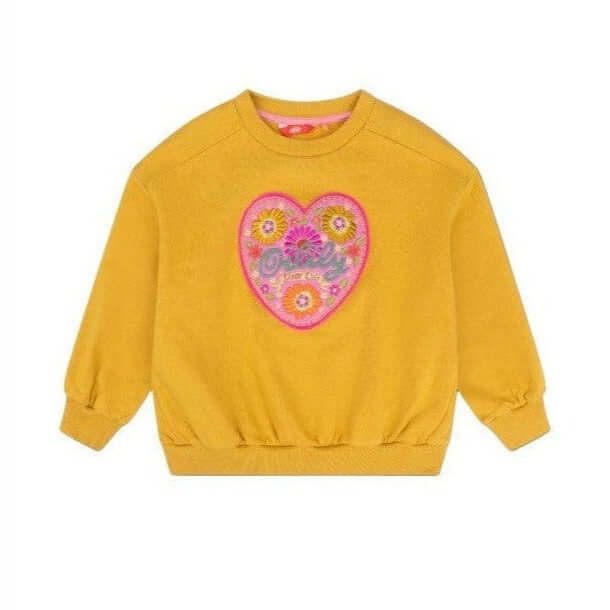 Oilily Girls Yellow Hooray Oilily Heart Sweater