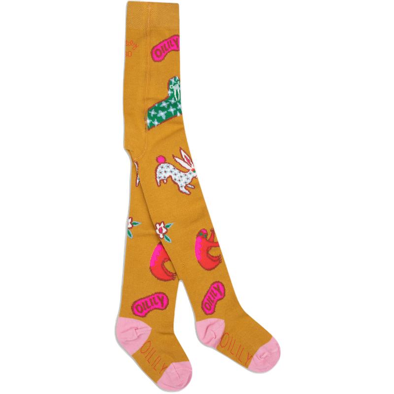 Oilily Girls Yellow Manimalily Tights