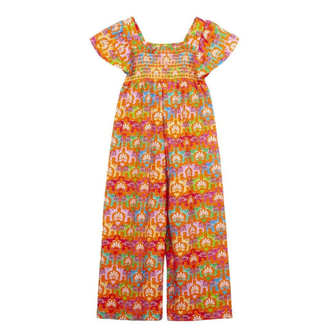 Agatha Ruiz De La Prada Girls Orange Elephant Jumpsuit