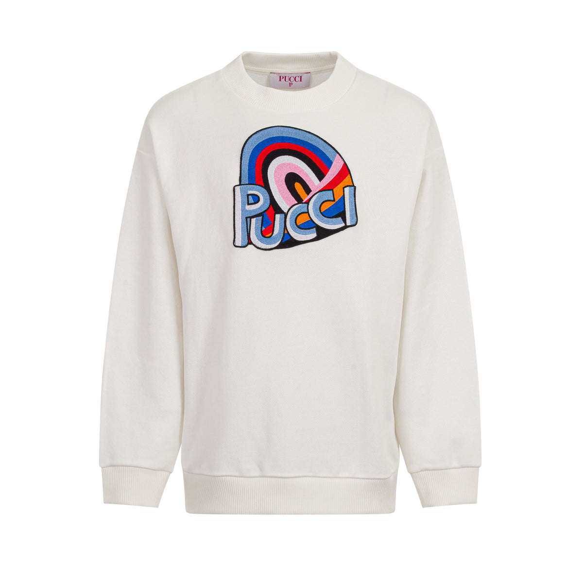 Emilio Pucci Girl White Sweatshirt