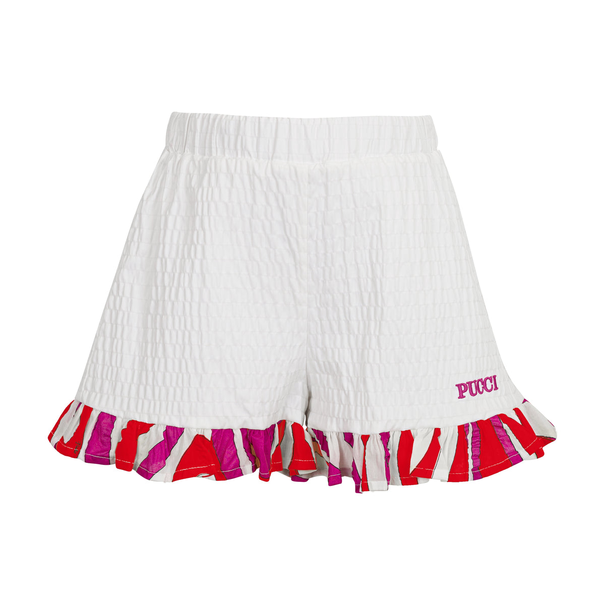 Emilio Pucci Girl White Frill Shorts