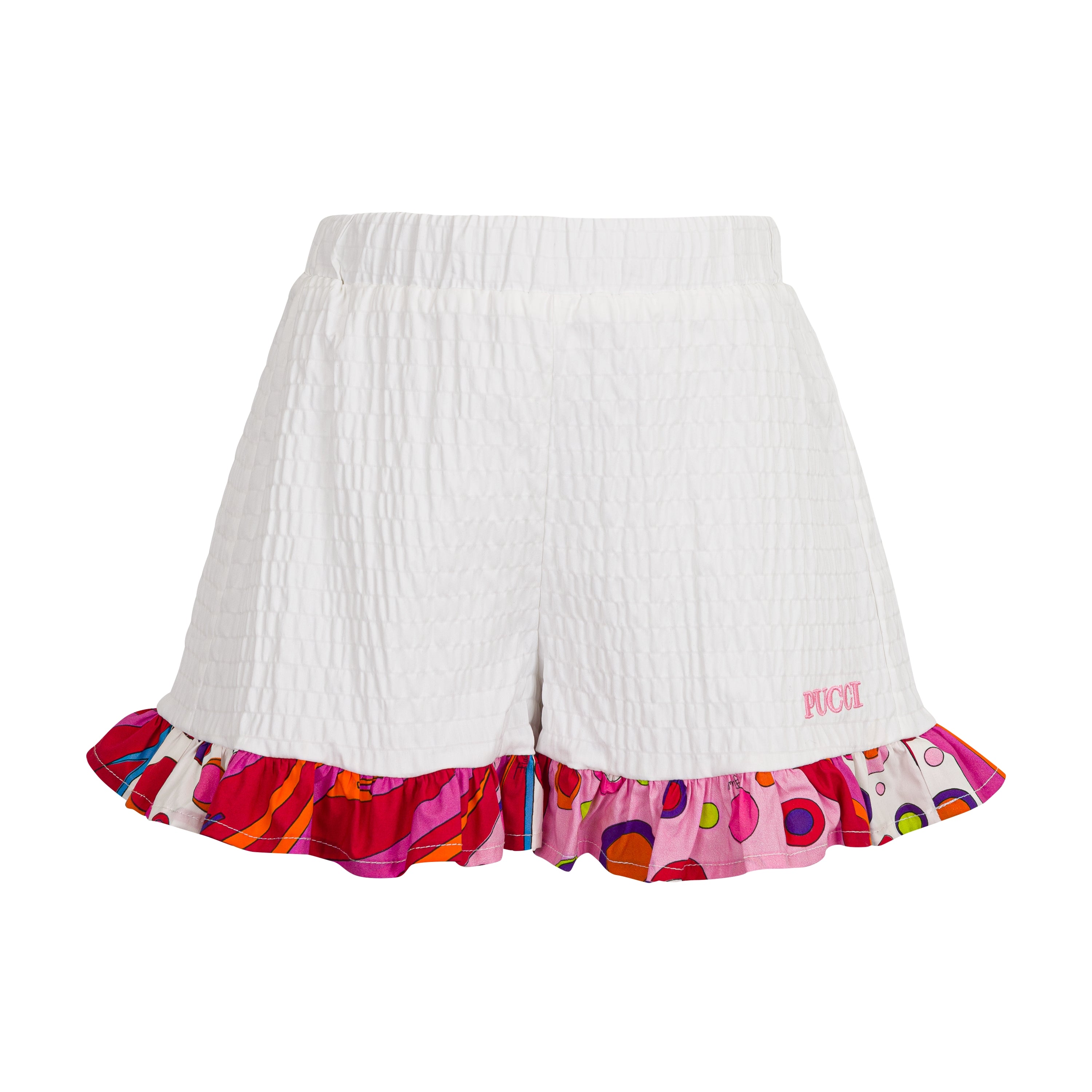 Emilio Pucci Girl White Frill Shorts