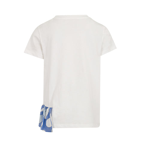 Emilio Pucci Girl White Frill T-Shirt