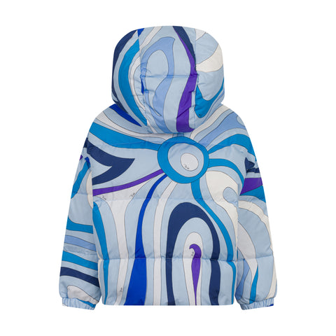 Emilio Pucci Girls Blue Down Jacket