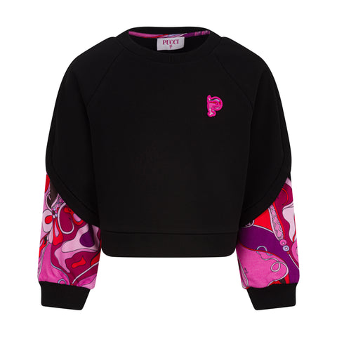 Emilio Pucci Girls Black Sweatshirt