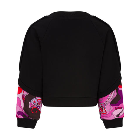 Emilio Pucci Girls Black Sweatshirt