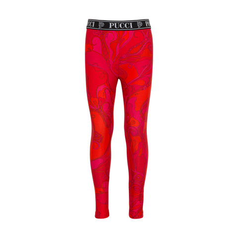 Emilio Pucci Girls Red Leggings