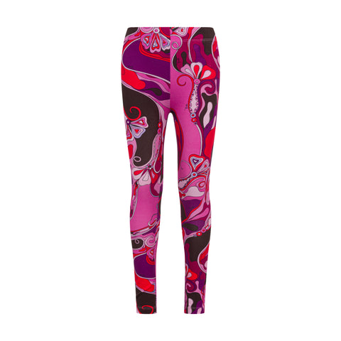 Emilio Pucci Girls Fuchsia Leggings