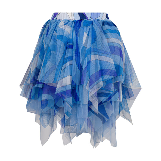 Girls Blue Tulle Skirt