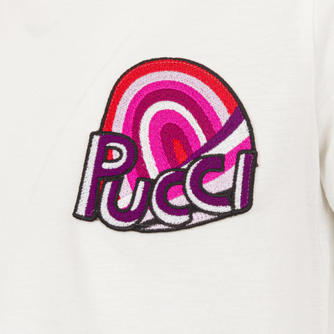 Emilio Pucci Girls White Logo T-Shirt