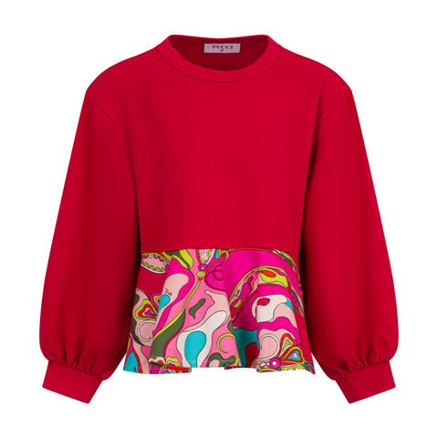 Emilio Pucci Girls Red Sweatshirt