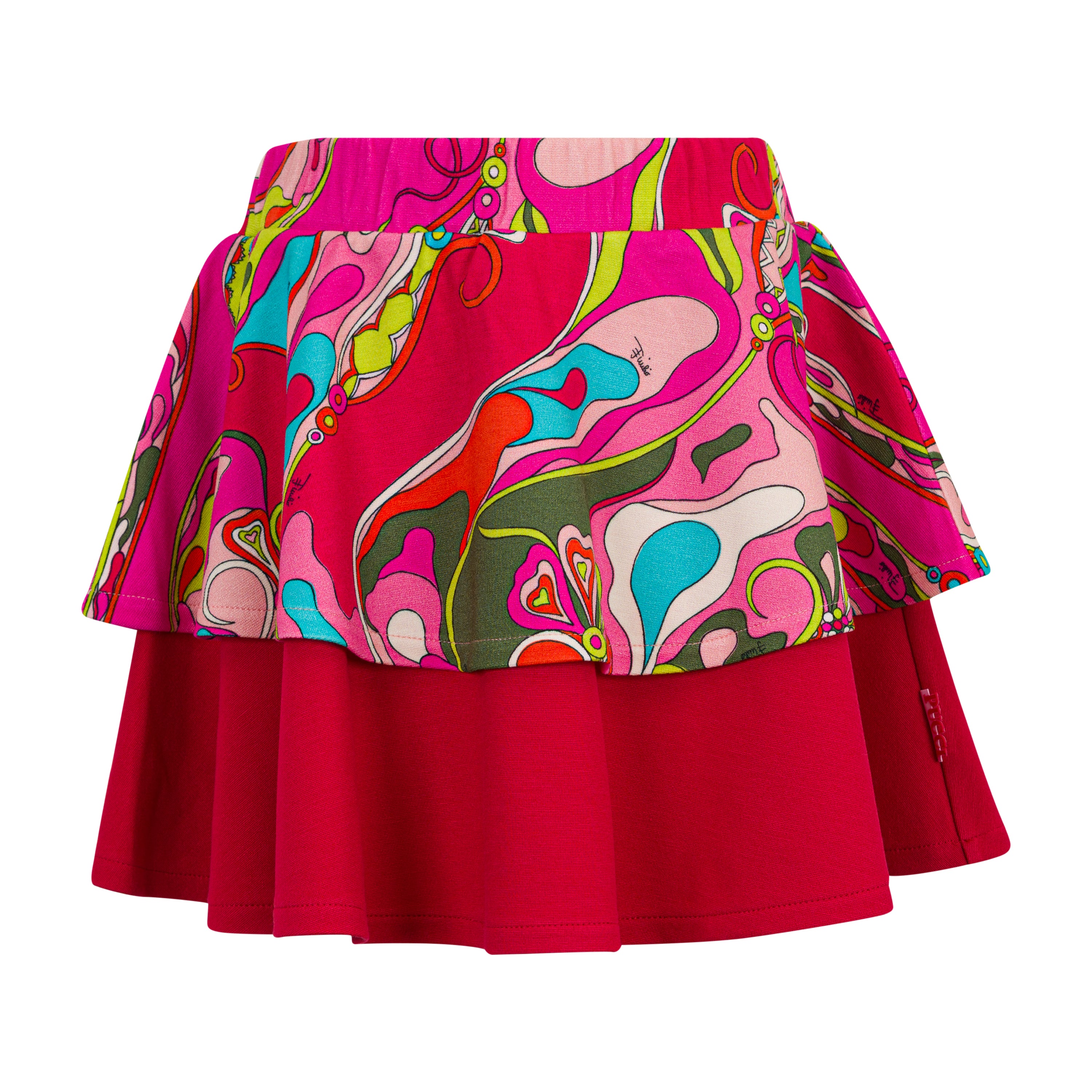 Emilio Pucci Girls Fuchsia And Multicoloured Skirt