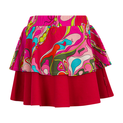 Emilio Pucci Girls Fuchsia And Multicoloured Skirt