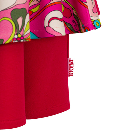 Emilio Pucci Girls Fuchsia And Multicoloured Skirt