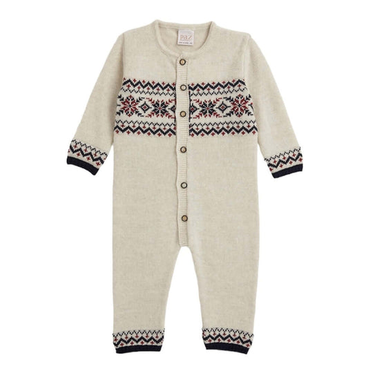Baby Boys Jaquard Print Knitted All In One