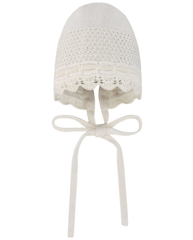 Paz Rodriguez Baby Girls Cream Bonnet