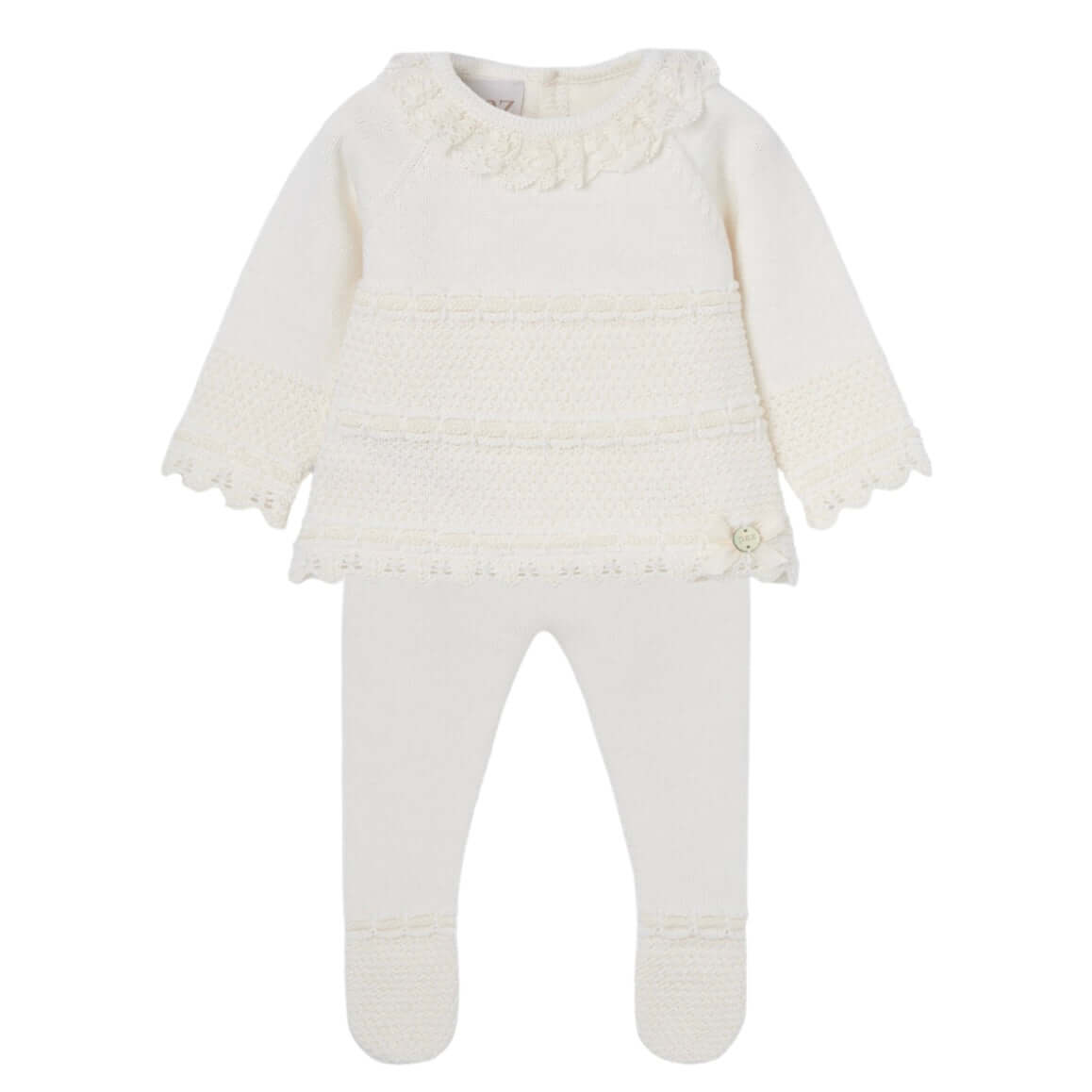 Paz Rodriguez Baby Girls Cream Knitted Set