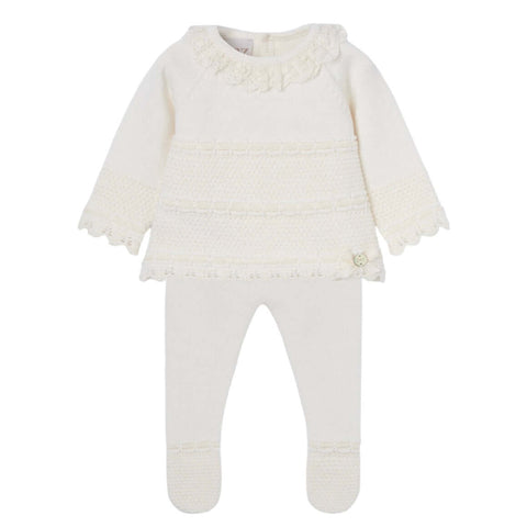 Paz Rodriguez Baby Girls Cream Knitted Set