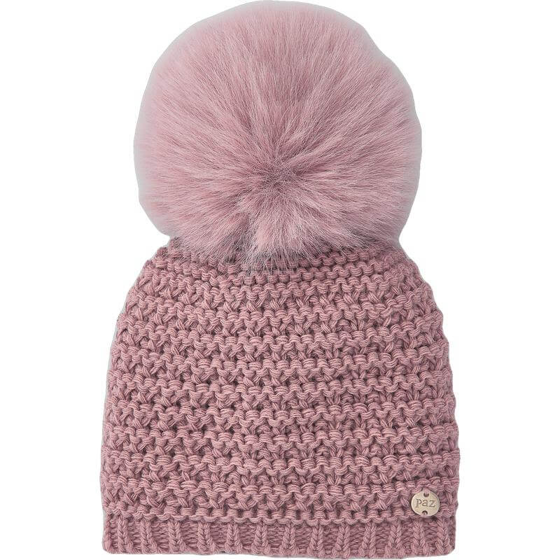Paz Rodriguez Baby Girls Pink Bambalina Bobble Faux Fur Hat