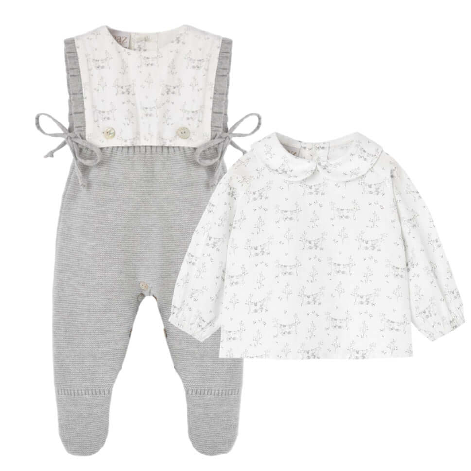 Paz Rodriguez Baby Grey Knitted Set