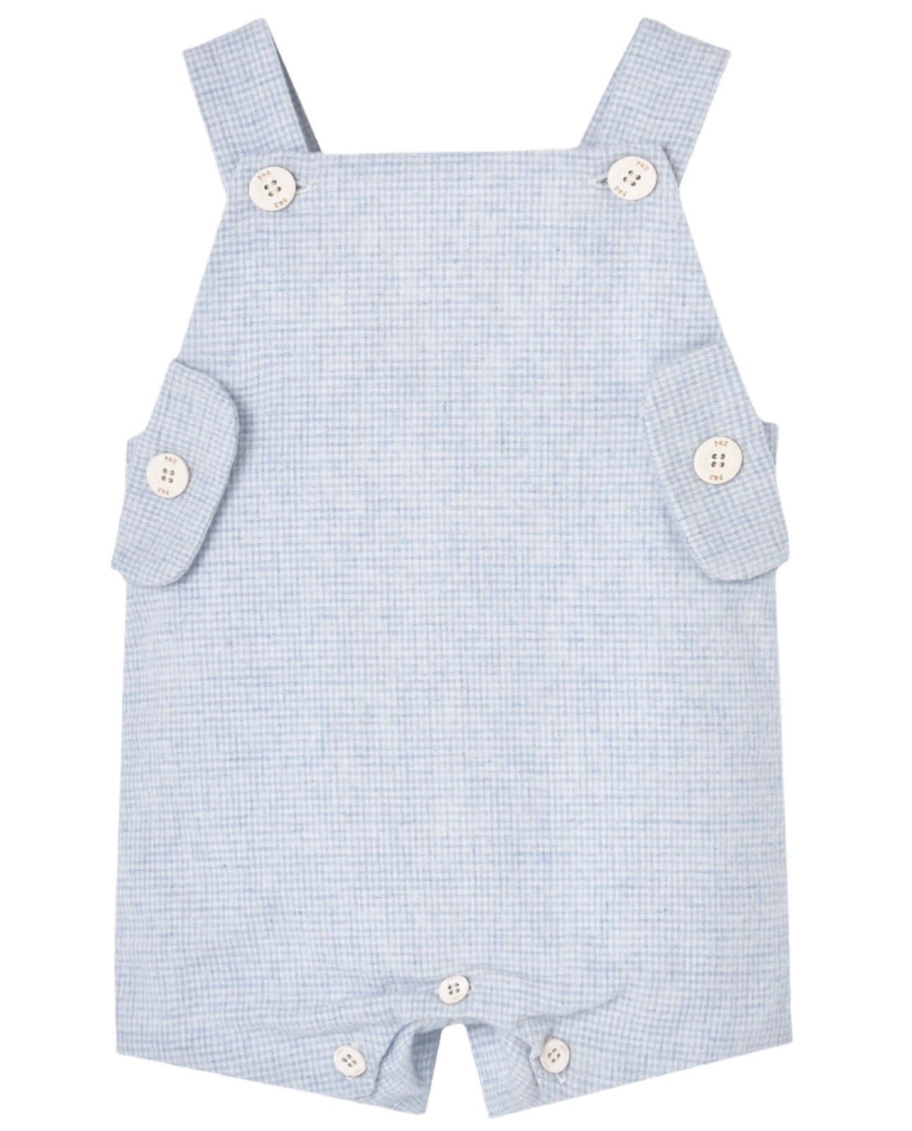 Paz Rodriguez Chalk Blue WOVEN NEWBORN OVERALL "GLACIAR"