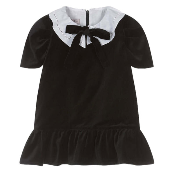 Girls Black Dress With White Collar Liverpool