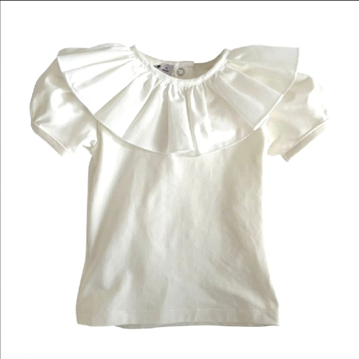 Phi Clothing Girls Cream Frill Collar Top