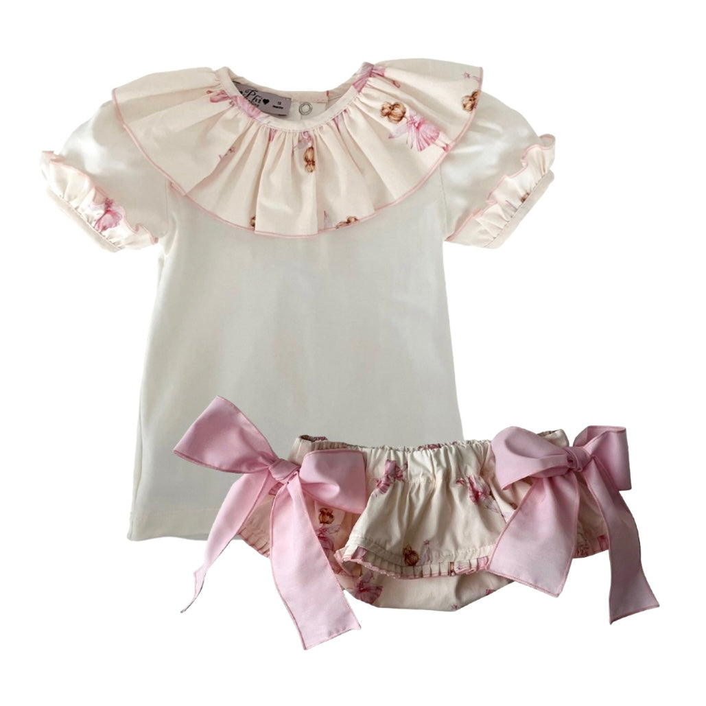 Phi Clothing Pink Ballerina T-Shirt & Knickers