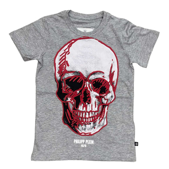 Boys Grey Skull Tshirt