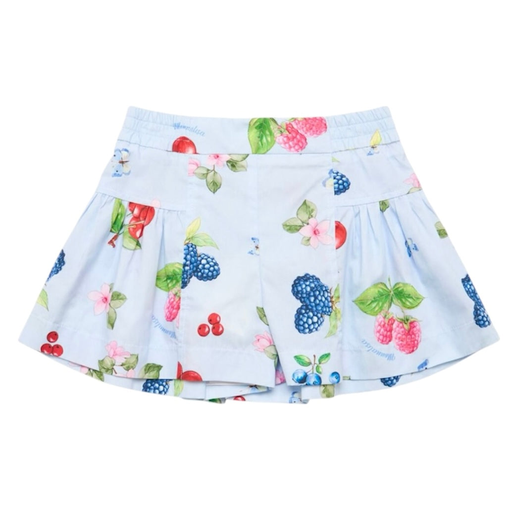 Monnalisa Girls Blue Fruit Short