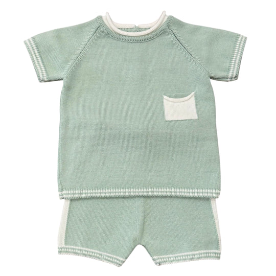 Baby Boys Green Short Set