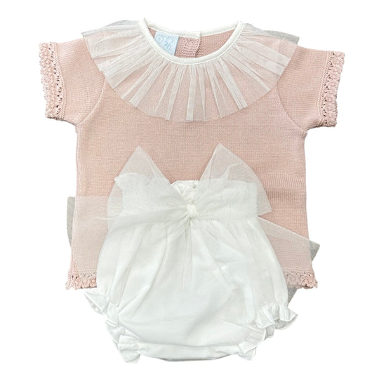 Baby Girls Pink Bow Set