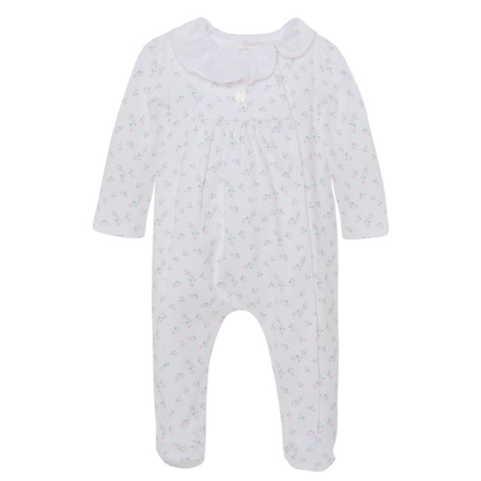 Baby Girls White Ditsy Babygrow
